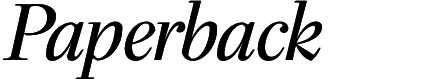 Paperback typeface sample Paperback typeface sample