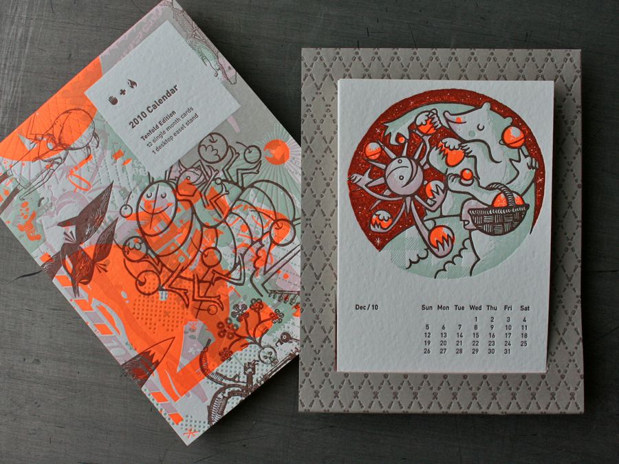 SOF 2010 letterpress calendar (in stand) SOF 2010 letterpress calendar (in stand)